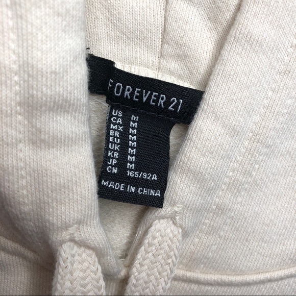 Cream hoodie SIZE:M - Picture 2 of 2